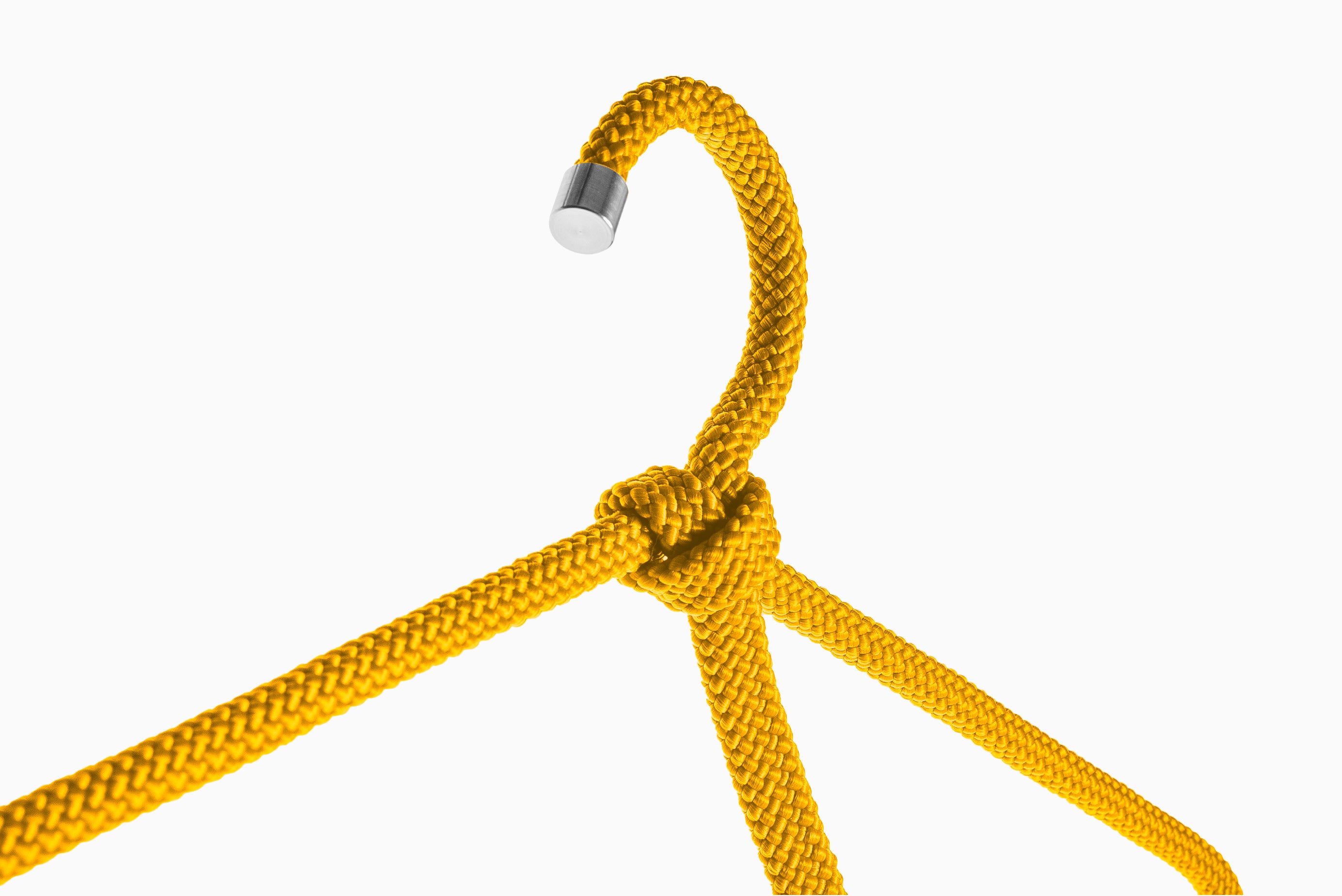 Luxury Woven Rope Hanger - Canary Yellow