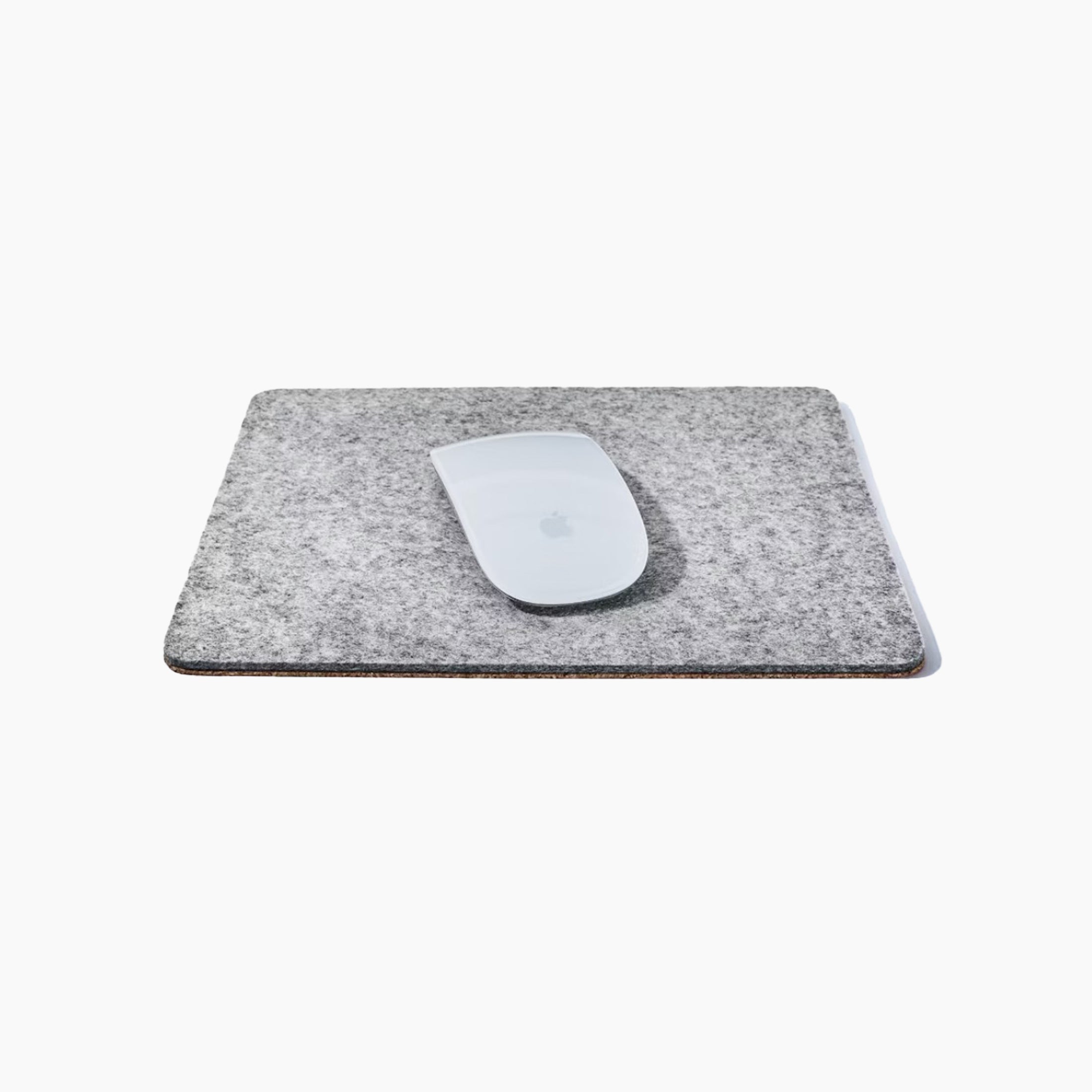 Mouse Pad - Wool Felt - Light Grey